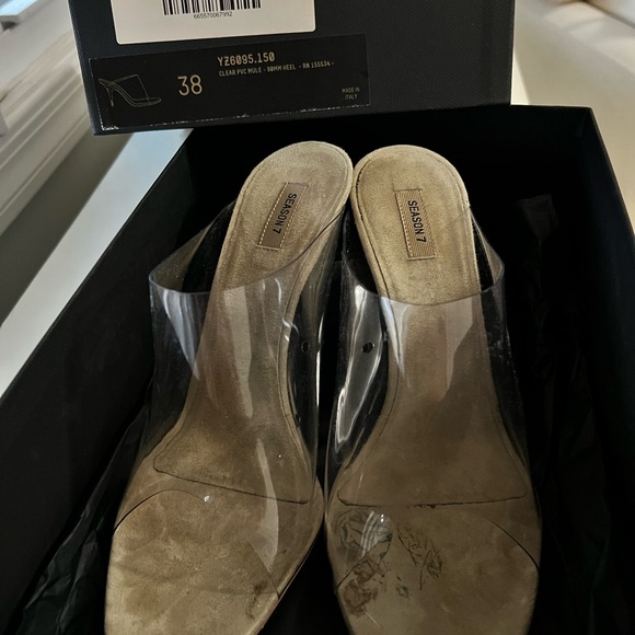 Yeezy’s Season 7 Clear PVC Mule 90MM Heel - Picture 2 of 6